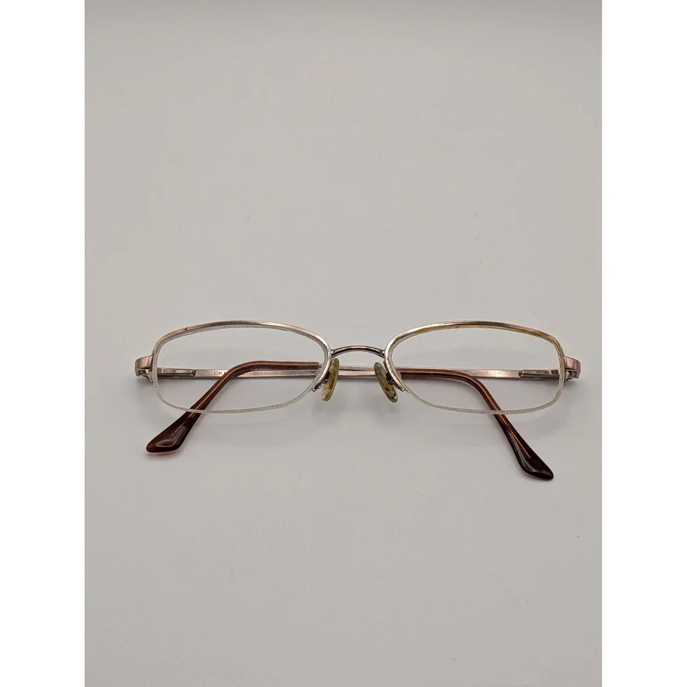 DKNY DY5541-B Eyeglasses Frames Only Rose Gold Half Rim Tortoise Temples 50mm